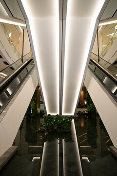 BANGKOK, THAILAND - OCTOBER 27, 2023: interior shot of Siam Paragon in Bangkok.