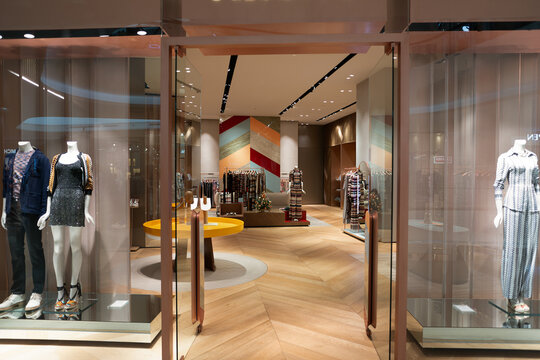 BANGKOK, THAILAND - DECEMBER 09, 2023: entrance to Missoni store in Central Embassy shopping mall in Bangkok.