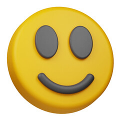 emoticon 3d icon isolated on the transparent background