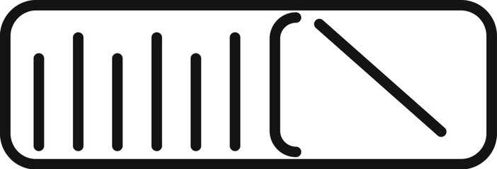Simple outline icon of a signal strength indicator showing increasing connection quality