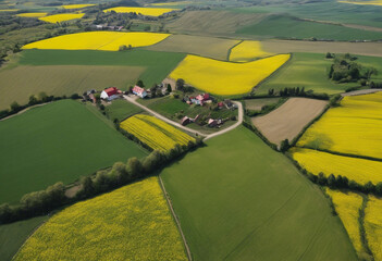 Drone Rural Farm Field Aerial