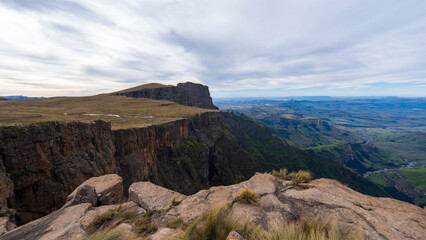 Scenic panoramic view of Tugela Falls, Drakensberg, South Africa