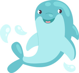 Dolphin Splashing Water