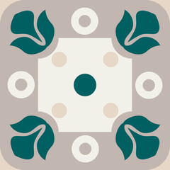 Oriental Square Ornament Background