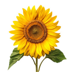 Fototapeta premium Sunflower, Isolated On Transparent Background, Bright Colors