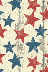  Patriotic Star and Heart Pattern pattern This pattern is perfect as a digital wallpaper or print on items celebrating USA victory day