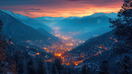 Andorra la Vella created with Generative AI technology