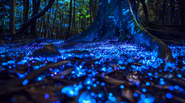 Notturna Foresta Bioluminescente Incantata