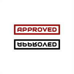 Fototapeta premium letter approved stamp design, vector