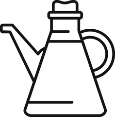Simple line icon of a bottle pouring oil, perfect for food or cooking related designs