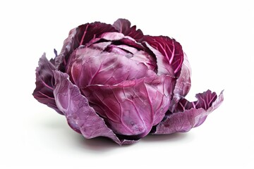 Obraz premium red cabbage isolated on white background