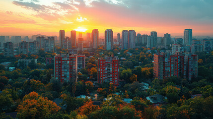 Chisinau, Moldova city skyline created with Generative AI technology