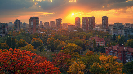 Chisinau, Moldova city skyline created with Generative AI technology