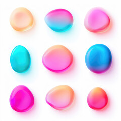 Set of abstract gradient shapes.