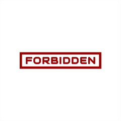 forbidden letter stamp design, vector