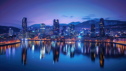 Fototapeta premium Beautiful travel scene of Oslo, Norway as holiday stock theme created with Generative AI technology