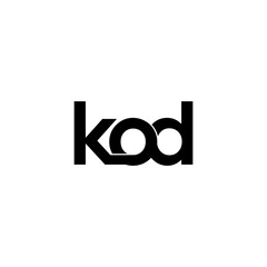kod lettering initial monogram logo design