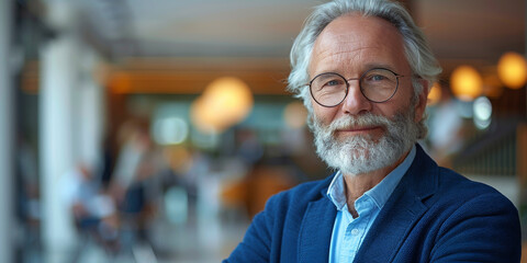 Fototapeta premium Portrait of Successful Senior Businessman Consultant