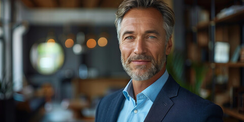 Fototapeta premium Mature 50-Year-Old Confident Professional Manager