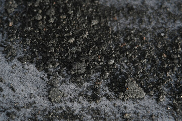 Close up shot of iron powder from eye mask warmer