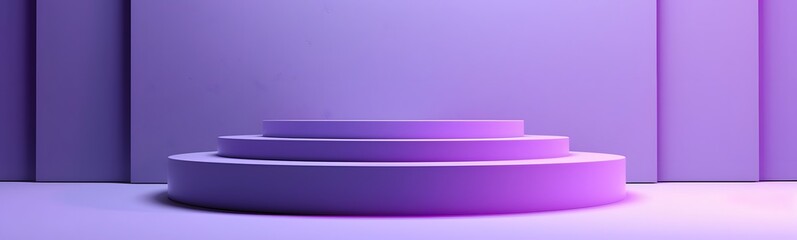 Obraz premium Minimal purple Podium and scene with 3d render vector in abstract background composition, 3d illustration mock up scene geometry shape platform forms for product display. stage for awards in modern. 