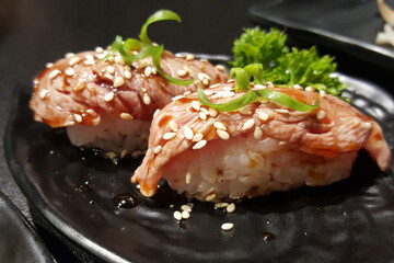 Wagyu beef sushi