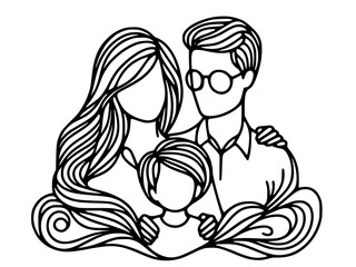 illustration of a family 