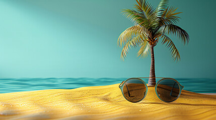 Obraz premium Minimalist Summer Concept