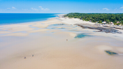 Marajó Island, Pará. Aerial view of Praia do Pesqueiro