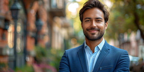 Happy Confident Wealthy Young Indian Business Man