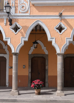 Detalle de los portales en el Pueblo M&aacute;gico de Sayula