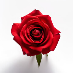 red rose isolated on white