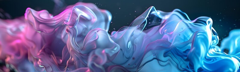 Obraz premium Abstract light effect texture blue pink purple wallpaper 3D rendering. 