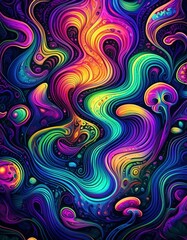 Neon abstract background