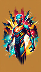 sketch of a superhero, superhero drawing, superhero or villain idea