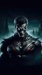 sketch of a superhero, superhero drawing, superhero or villain idea