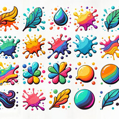 Obraz premium seamless pattern with brushes and paints