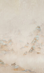New Chinese classical landscape painting with thousands of miles of rivers and mountains