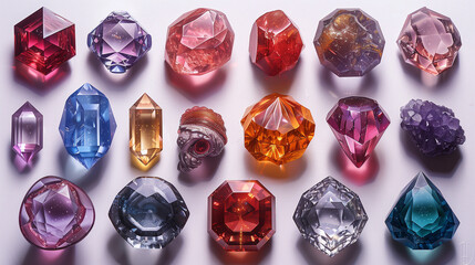 Sparkling Gemstone Collection in Blue and Purple Tones