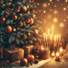 christmas illustration.Generative AI