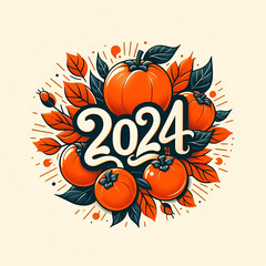 2024 commemorative illustration.Generative AI