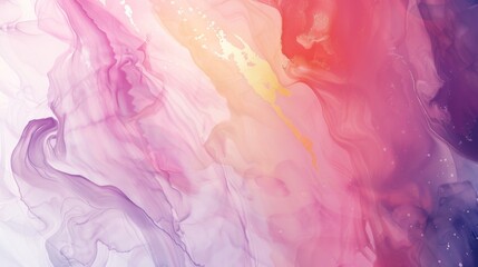 Abstract Swirls of Pink, White, and Gold