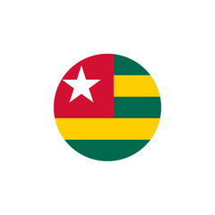 Round Togo flag emblem design element