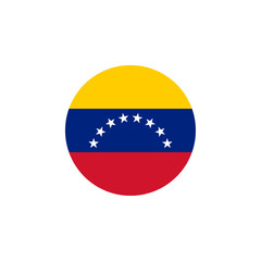 Round Venezuela flag emblem design element