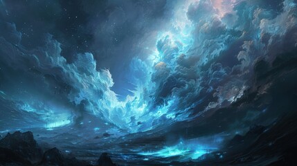 Obraz premium Celestial Sea of Clouds
