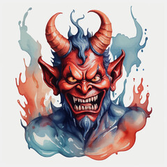 Devil Ilustration Design Very terrifying