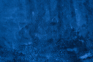 Old wall pattern texture cement blue dark abstract  blue color design are light with black gradient background.