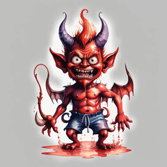 Devil Ilustration Design Very terrifying