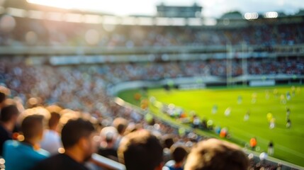 Hazy image of a sporting event capturing the excitement and anticipation in the air.