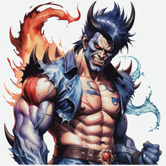 Devil Ilustration Design Very terrifying